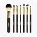 Cosmopolitan Makeup Brushes Make Up Brush Set of 7 Eyeshadow Brushes Bronzer Brush Contour Brush Blusher Brush Powder Brush Blending Brush Travel or Gift Set Silky Soft Bristles Black & Gold