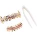 Gold Teeth Brace Set Hip Hop Punk Custom Fit Metal Teeth Decoration Jewelry Gold Teeth Grillz Oral Pain ReliefOral Care() - Buy Online on SooperMarket.com