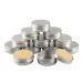 Basic packing 50 pieces 40ml silver empty round aluminum socket with screw cap aluminum dose Aluminum screw boxes of Cerz dose of cosmetic cans tin cans with 50 pieces 40mm sticker