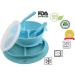 Yummy Baby Toddler Silicone Suction Divided Plate Bowl with Lid & Spoon/Straw - Blue Set | Non-Slip Feeding Dish - BPA Free - Buy Online on SooperMarket.com