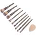 Synthetic Makeup Brushes 9 Piece Brush Set Foundation Powder Concealers Eyeshadow Brushes Mini with Storage Box for Travel - Buy Online on SooperMarket.com