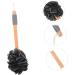 Charcoal Bath Ball & Long Handle Shower Sponge - Exfoliating Body Scrubber for Women & Adults | Skin Cleaning Essentials - Buy Online on SooperMarket.com