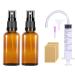 Brownlas Small Spray bottle Glass 2stk 50ml brown las bottle atomizer spray bottle empty perfume atmosphere bottles of pharmacy bottles Spray bottles for filling portable for cosmetics oils 50ml 2stk