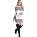 HAPPY MAMA Maternity Bardot Knitted Jumper Dress Pullover Sweater - White 16-18 - Buy Online on SooperMarket.com