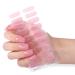 16 PCs gel nail polish stickers purple gel nail ticker Full wraps nail sticker Cured Gel Nail Strips gel nail stickers for women girls decoration (BSG-0314-hellrosa glitter)