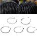 Metal hair band 5 piece of sports hair band headband wave style hair band for men women black hoop flexible unisex black multi-style spring wave comb hair bracket slipproof width headgear