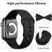 3 Pack Silicone Sport Bands Compatible with Apple Watch 38/40/41mm - White Grey Black - Replacement Straps for iWatch Series 8 7 6 5 4 3 SE - Men Women - Small Size - Buy Online on SooperMarket.com
