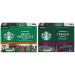 STARBUCKS PIKE PLACE Decaf Roast Medium Roast Ground Coffee K-CUP Pods 24 ct Box & French Roast Dark Roast Coffee Single Serve Keurig K-Cup Pods 24 Capsules