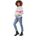 Happy Mama Women's Maternity Nursing Zipped Sweatshirt Striped Jumper 1110 - Grey Melange Size 16 - Buy Online on SooperMarket.com