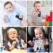 Hotut Baby Remote Control Bite Ring - 2 Pack BPA-Free Silicone Dental Aid with Pacifier Chains - Safe Baby Toys for 3 Months+ - Buy Online on SooperMarket.com