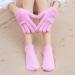 Moisturizing Gel Socks & Gloves Set for Softening Cracked Feet - Reusable Foot Care Spa Treatment (Pink) | International Shipping Available - Buy Online on SooperMarket.com