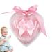 Toseky Makeup Powder Puff | Bowknot Heart Powder Puff Body Powder Puff for Dusting Powder Baby Women Powder Puff for Bath and Travel Pink