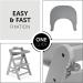 Hauck Alpha+ Click Tray Grey - Easy to Clean, Quick to Remove and Fix - Large Plastic Highchair Tray - Buy Online on SooperMarket.com