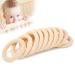 65mm Unfinished Wooden Rings - Natural Baby Teething Circles for Crafts 10 Pack - Buy Online on SooperMarket.com