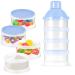 Milk Powder Dispenser Pots Formula Dispenser Container Formula Powder Pots Snack Storage Box for Travel and Outdoor Activities BPA Free (Blue)
