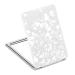 Delicate Compact Travel Vanity Mirror for Girls Women Men Classic White 2-Sided Folding Makeup Mirrors for Pocket Purse Handbag Wallet Portable Magnifying Slim Cosmetic Mirror with 3D Shell Pattern