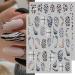 Cartoon Nail Art Stickers - 7 Sheets 3D Self-Adhesive Decals for Women and Girls - Holographic Cow, Butterfly, Leopard Print Designs - Nail Art Supplies - Buy Online on SooperMarket.com