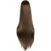 MapofBeauty Brown 40/100cm Straight Long Costume Anime Wig - Buy Online on SooperMarket.com
