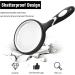 Big Magnifying Glass 10X Magnifying Glass for Kids Applied to Science Books Newspaper Reading Insects Hobby Observation Premium Non-Slip Soft Hand Shank Magnifying Glasses for Seniors Kids Black - Buy Online on SooperMarket.com