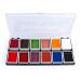 12 Colors Alcohol Activated SFX Makeup Palette - Professional Waterproof Face & Body Paint for Cosplay Theatre & Film - Buy Online on SooperMarket.com