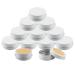 Basic packing 50 pieces 15ml white empty round aluminum socket with screw cap aluminum socket aluminum screw boxes of cream can with candle dose of cosmetic cans tin cans with 50 pieces 35mm sticker