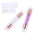 minkissy 2pcs Nail Stamp Nail Art Stamper Head French Tip Nail Tool Nail Art Stamp Tool Nail Art Stamper for French Manicure Nail Art Stamping Tools Silica Gel Template Purple Printing 11.50X2.00X2.00CM Purple