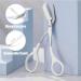 Stainless Steel Eyebrow Scissors with Comb - Trimmer Tool for Women & Girls | Beginner Friendly Eyebrow Razor in White - Buy Online on SooperMarket.com