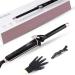 3/4 Inch Curling Irons for Hair with Ceramic Coatiing Barrel - Hair Curler with LCD Display 6 Temperature Setting 30s Fast Heat Up Dual Voltage Inculd Gloves (Black) Black-19mm