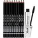 Jojomis 12pcs Waterproof Eyeliner Eyebrow Pencil Black + Curl Mascara - Buy Online on SooperMarket.com