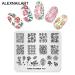 4Pcs Nail Art Stamping Plates - Flower Series DIY Manicure Templates for Fashionable Nail Designs - Buy Online on SooperMarket.com