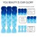 Jumbo Ombre Braiding Hair 3 Pack 24 Inch Synthetic Crochet Braids - Blue/Sky Blue - Buy Online on SooperMarket.com