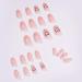 Rosa Heart False Nails | 24pcs Glossy Medium Coffin Press On Nails for Women & Girls - Perfect for Parties & Salons - Buy Online on SooperMarket.com