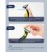 YINKE Manual 3 Razor Replacement Blades and Nose Hair Trimmer Heads - Compatible with O Blade QP2520 QP2630 QP2724 QP2734 QP2834, O Blade 360 & OBlade Pro Electric Shaver - 3+1Pcs - Buy Online on SooperMarket.com