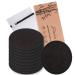 Reusable Makeup Remover Pads Black Washable - 10 Pack Bamboo Organic Cotton Rounds for Face Eye with Laundry Bag Facial Cleansing Cloth Towel Make-Up Removal Wipes for All Skin Types 3.15 Inch (Pack of 10)
