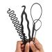 4 PCS French Centipede Hair Braiding Tool Set - DIY Hair Styling for Twist Plait Flipper, Ponytail Maker Ties Bulk - Double Hook Black - Buy Online on SooperMarket.com