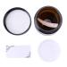 THETIS Homes 2 oz Round Glass Jars (12 Pack) - Amber Cosmetic Containers with Inner Liners, Black Lids, Labels - 12 Count - Buy Online on SooperMarket.com