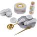 Letter Wax Sealing Kit - Wax Warmer Spoon Brass Head & Wooden Handle in Brown (Milky Gray) | International Shipping - Buy Online on SooperMarket.com