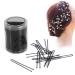 300 pieces hairpins hair clips and u hair pin and 100 pieces of hair tie with storage box for girls and women hairdresser hairpins clips clip foals wavy clip hair accessories (m black) m (300 pack) black