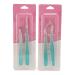 4PC Eyelash Extension Tweezers Set - Straight & Curved for Professionals & Home Use - Light Nail Art Tools - Buy Online on SooperMarket.com
