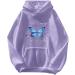 oelaio Women Long Sleeve Cropped Hoodies Loose Comfy Fashion Print Pullover Sweatshirts Fall Winter Clothes 2023 for Leggings Purple - Buy Online on SooperMarket.com