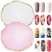 Latrate 2 pieces gel polish holder color mixing pigment plate nail art painting manicure tool nail art display cosmetic mix tools