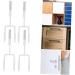 BUGUUYO 4pcs Storage Hooks Closet Hooks for Wall Kitchen Cabinet Coat Hook Door Hook No Punching 19X9X5CM White - Buy Online on SooperMarket.com