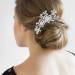 Bridal Wedding Hair Combs - 44 Pcs Pearl Crystal Accessories | Silver Rhinestone Spiral Pins for Brides, Bridesmaids - U Shaped Clips for Women - Buy Online on SooperMarket.com