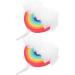 Kisangel Rainbow Bath Balls - 4 Pcs Colorful Bath Sponge & Scrubber - Perfect for Rainbow Parties & Shower Decorations - Buy Online on SooperMarket.com