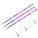 Peutpy 3-Piece Nail Art Liner Brush Set - Professional Acrylic & UV Gel Detailing Tools for Manicure & Nail Salon Accessories - Buy Online on SooperMarket.com