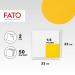 Fato Disposable Paper Napkins - 50 Pack 33x33 cm 4-Folded Yellow FSC Certified for Lunch & Buffets - 100% Pure Cellulose - Buy Online on SooperMarket.com