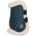 QHP Fetlock Boots Ontario - Dark Green Faux Fur Lining & Quick Fasteners for Warmbloods | International Shipping Available - Buy Online on SooperMarket.com