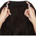 Dark Brown Halo Hair Extension 18 Inch Wavy Curly Synthetic Hairpiece - Heat Friendly Fiber - No Clip - OMGREAT - Buy Online on SooperMarket.com