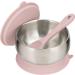 Beau Baby Stainless Steel Suction Bowl with Silicone Spoon - Pink | Baby Led Weaning Bowl for Toddlers & Kids - Buy Online on SooperMarket.com
