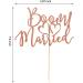 Arthsdite BOOM! Married Wedding Cake Topper Funny Cake Topper Quirky Nerdy Topper Married Cake Topper Bridal Shower Engagement Wedding Party Supplies - Rose Gold Glitter - Buy Online on SooperMarket.com